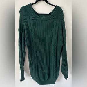 Long green sweater